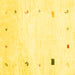 Square Machine Washable Solid Yellow Modern Rug, wshcon2817yw