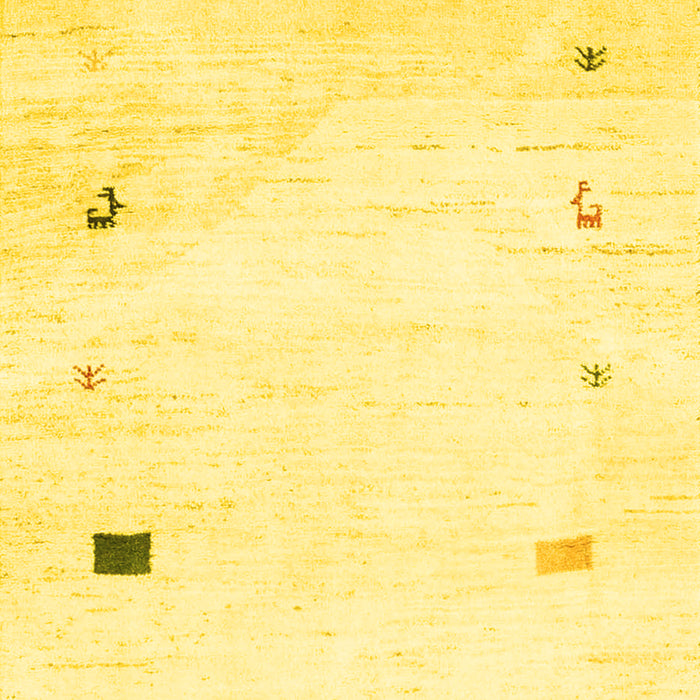 Solid Yellow Modern Rug, con2817yw