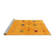 Serging Thickness of Machine Washable Contemporary Neon Orange Rug, wshcon2818