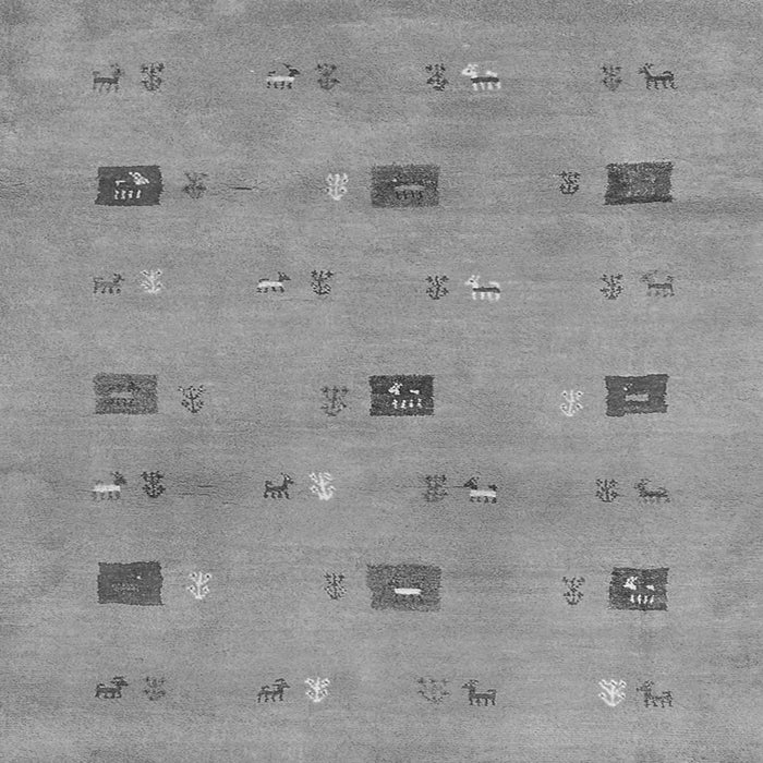 Serging Thickness of Abstract Gray Contemporary Rug, con2818gry