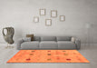 Machine Washable Abstract Orange Contemporary Area Rugs in a Living Room, wshcon2818org