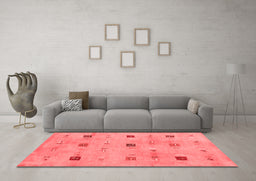 Contemporary Red Washable Rugs