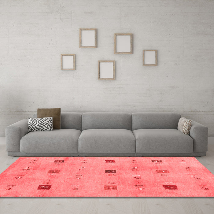 Contemporary Red Washable Rugs