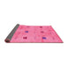 Sideview of Abstract Pink Contemporary Rug, con2818pnk