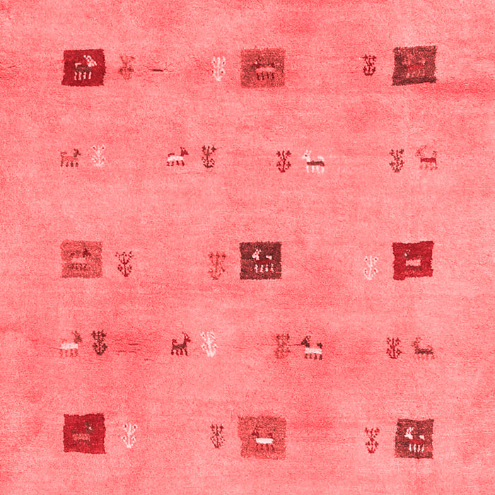 Abstract Red Contemporary Area Rugs