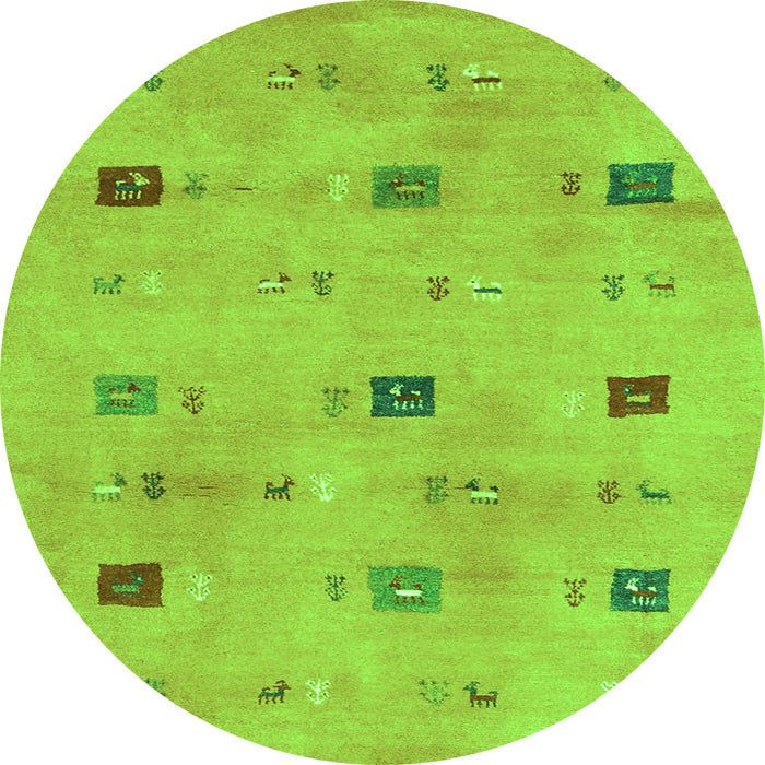 Machine Washable Abstract Green Contemporary Area Rugs, wshcon2818grn