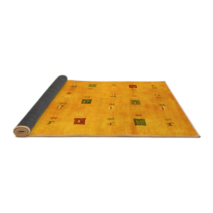 Sideview of Abstract Yellow Contemporary Rug, con2818yw