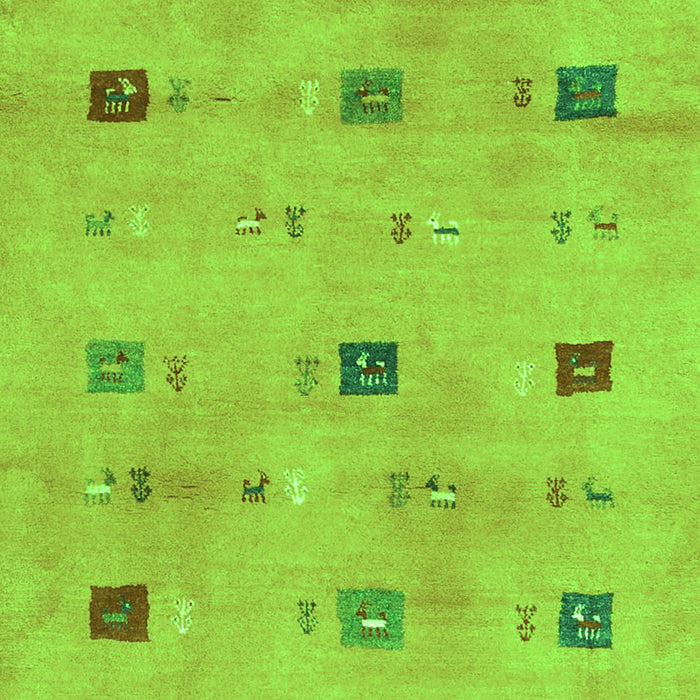 Abstract Green Contemporary Rug, con2818grn