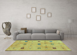 Machine Washable Abstract Light Blue Contemporary Rug in a Living Room, wshcon2818lblu