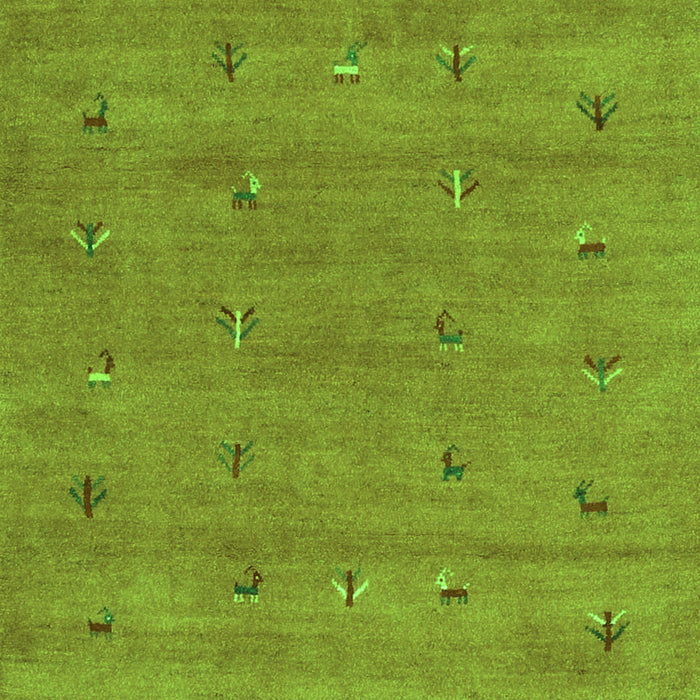 Abstract Green Contemporary Rug, con2819grn