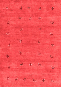 Abstract Red Contemporary Rug, con2819red