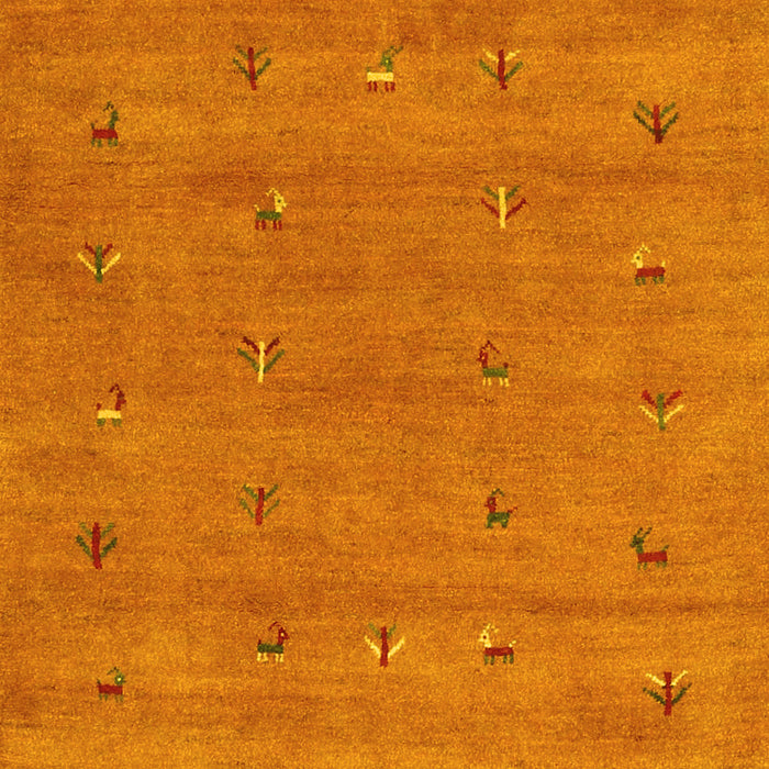 Machine Washable Abstract Yellow Contemporary Rug, wshcon2819yw