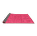 Sideview of Abstract Pink Contemporary Rug, con2819pnk