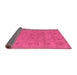 Sideview of Abstract Purple Contemporary Rug, con2819pur