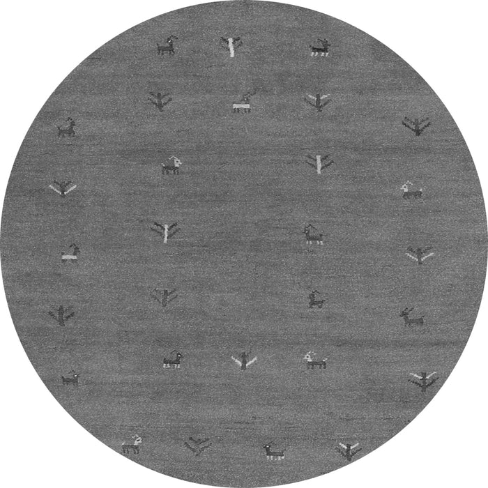 Square Abstract Gray Contemporary Rug, con2819gry