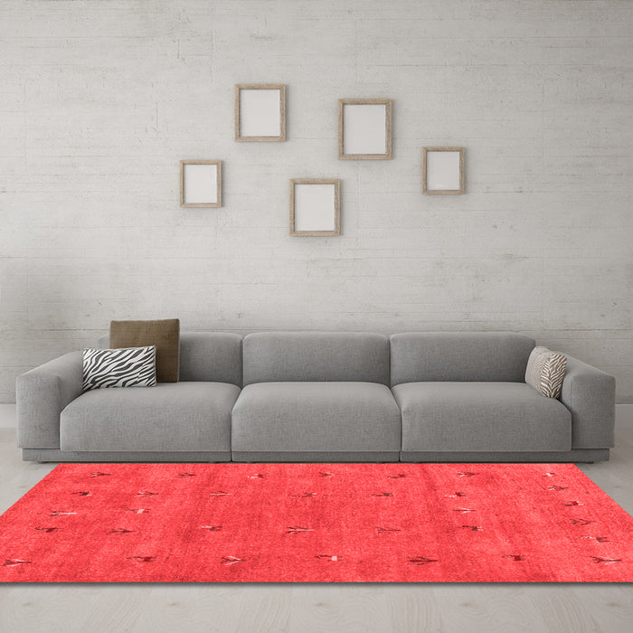 Contemporary Red Washable Rugs