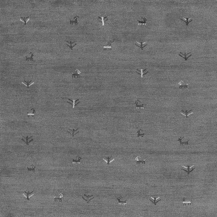 Round Machine Washable Abstract Gray Contemporary Rug, wshcon2819gry