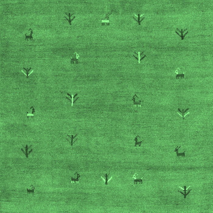 Abstract Emerald Green Contemporary Rug, con2819emgrn