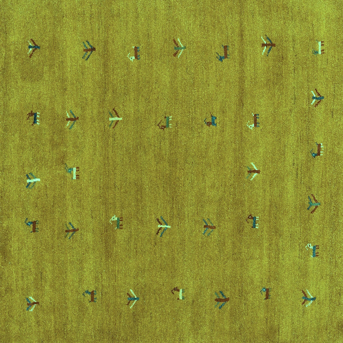 Square Machine Washable Abstract Turquoise Contemporary Area Rugs, wshcon2819turq