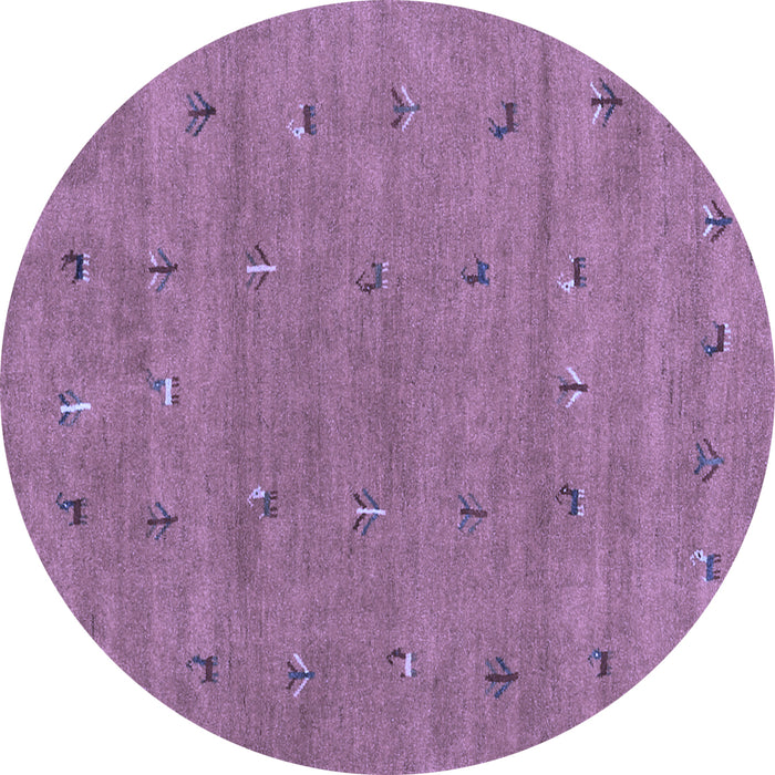 Round Machine Washable Abstract Blue Contemporary Rug, wshcon2819blu