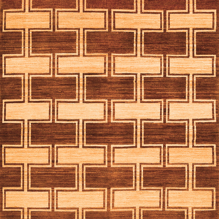 Serging Thickness of Machine Washable Abstract Orange Contemporary Area Rugs, wshcon281org