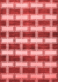 Abstract Red Contemporary Rug, con281red