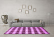 Machine Washable Abstract Purple Contemporary Area Rugs in a Living Room, wshcon281pur