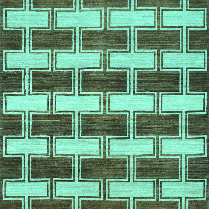 Machine Washable Abstract Turquoise Contemporary Area Rugs, wshcon281turq
