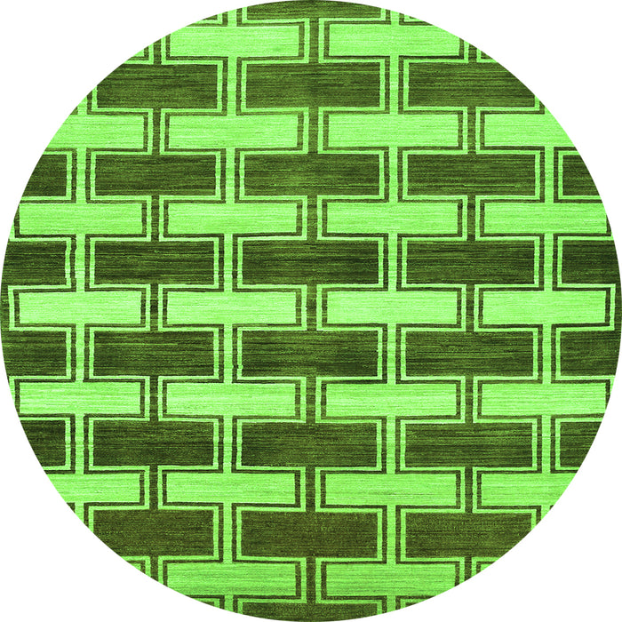 Machine Washable Abstract Green Contemporary Area Rugs, wshcon281grn