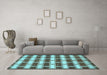 Machine Washable Abstract Light Blue Contemporary Rug in a Living Room, wshcon281lblu