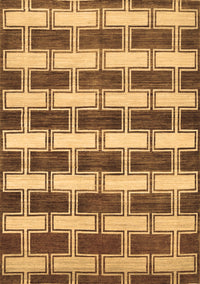 Abstract Brown Contemporary Rug, con281brn