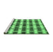 Sideview of Machine Washable Abstract Emerald Green Contemporary Area Rugs, wshcon281emgrn