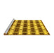 Sideview of Machine Washable Abstract Yellow Contemporary Rug, wshcon281yw