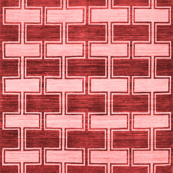 Machine Washable Abstract Red Contemporary Rug, wshcon281red