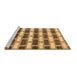 Sideview of Machine Washable Abstract Brown Contemporary Rug, wshcon281brn