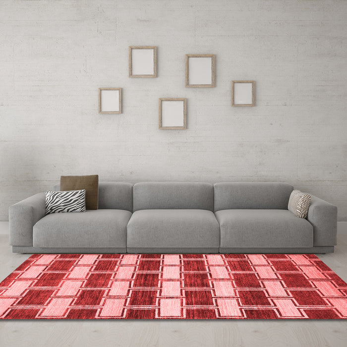 Contemporary Red Washable Rugs