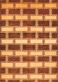 Abstract Orange Contemporary Rug, con281org