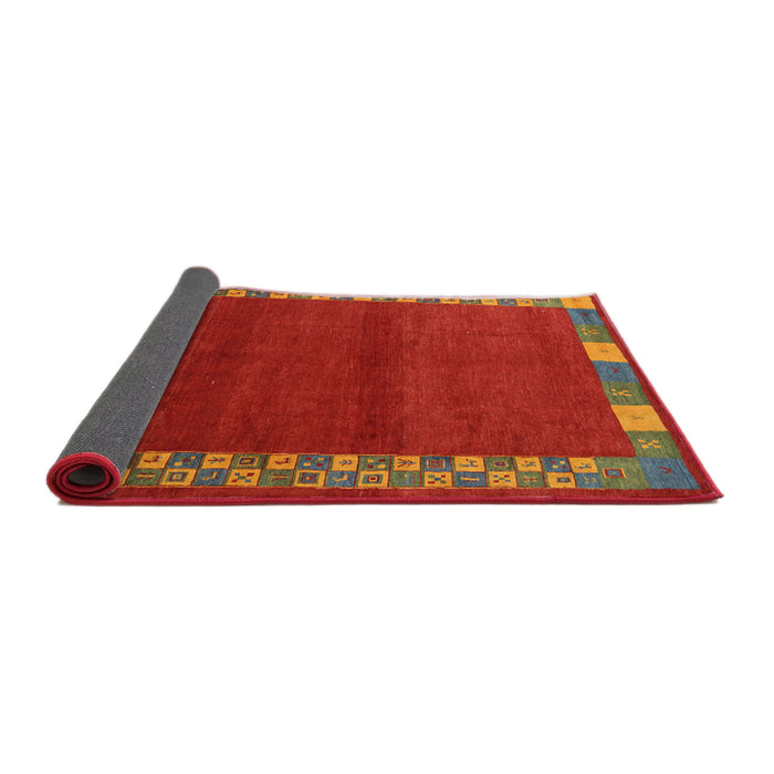 Thickness of Contemporary Red Modern Rug, con2820