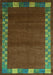 Abstract Turquoise Contemporary Rug, con2820turq