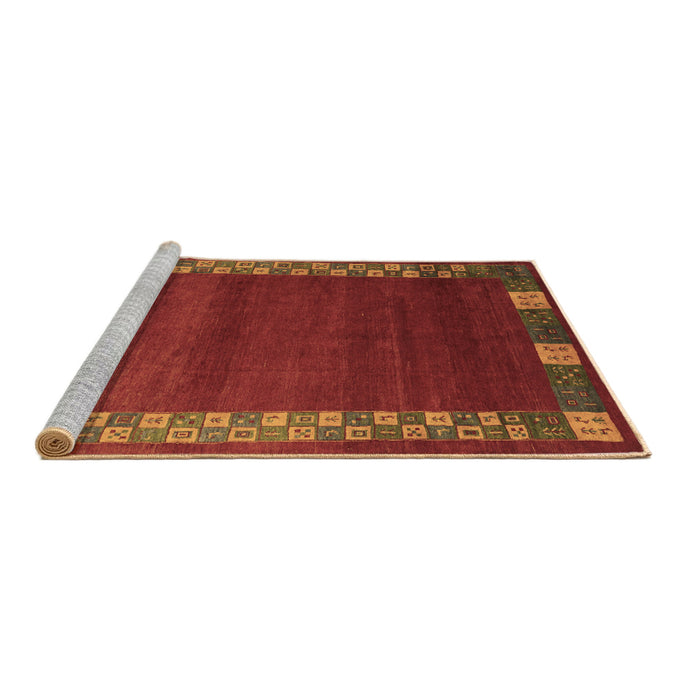 Sideview of Machine Washable Abstract Brown Contemporary Rug, wshcon2820brn