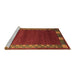 Sideview of Machine Washable Abstract Brown Contemporary Rug, wshcon2820brn