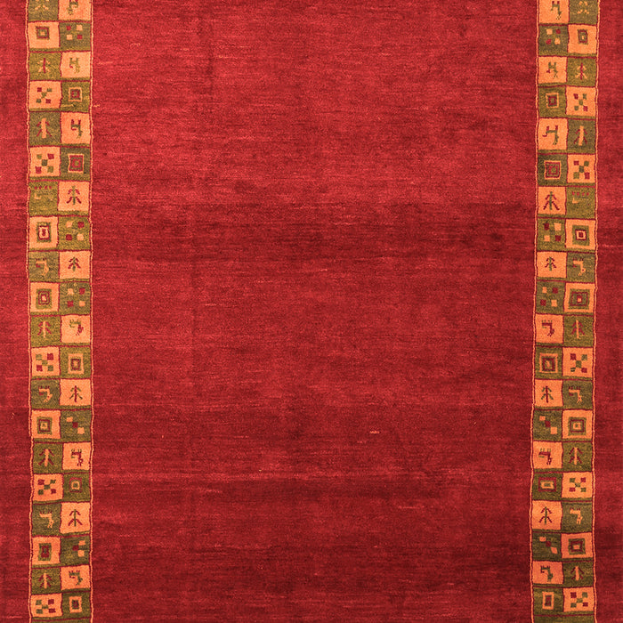 Serging Thickness of Machine Washable Abstract Orange Contemporary Area Rugs, wshcon2820org