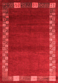 Abstract Red Contemporary Rug, con2820red