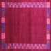 Square Abstract Pink Contemporary Rug, con2820pnk