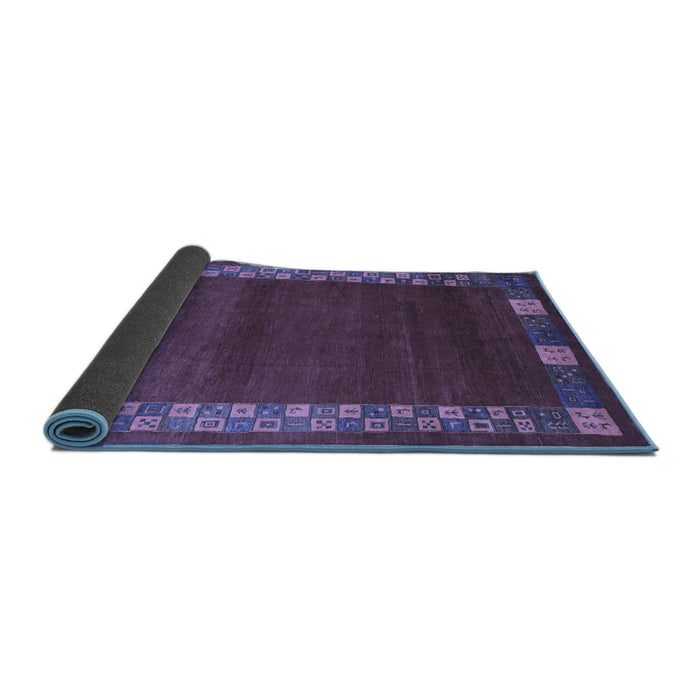 Sideview of Abstract Blue Contemporary Rug, con2820blu