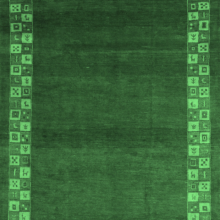 Abstract Emerald Green Contemporary Rug, con2820emgrn