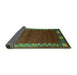 Sideview of Abstract Turquoise Contemporary Rug, con2820turq