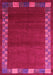 Machine Washable Abstract Pink Contemporary Rug, wshcon2820pnk