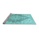 Sideview of Machine Washable Abstract Light Blue Contemporary Rug, wshcon2821lblu