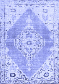 Abstract Blue Contemporary Rug, con2821blu